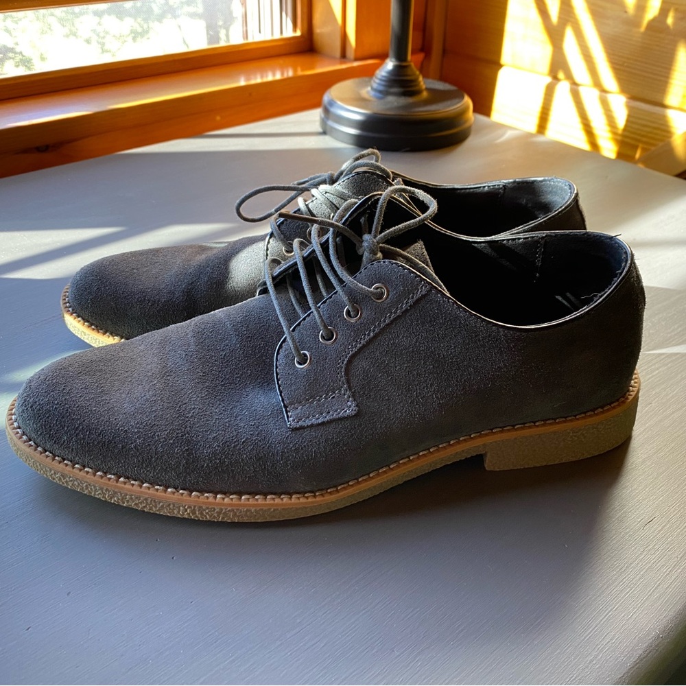 Golaiman Grey Swede Dress Shoes